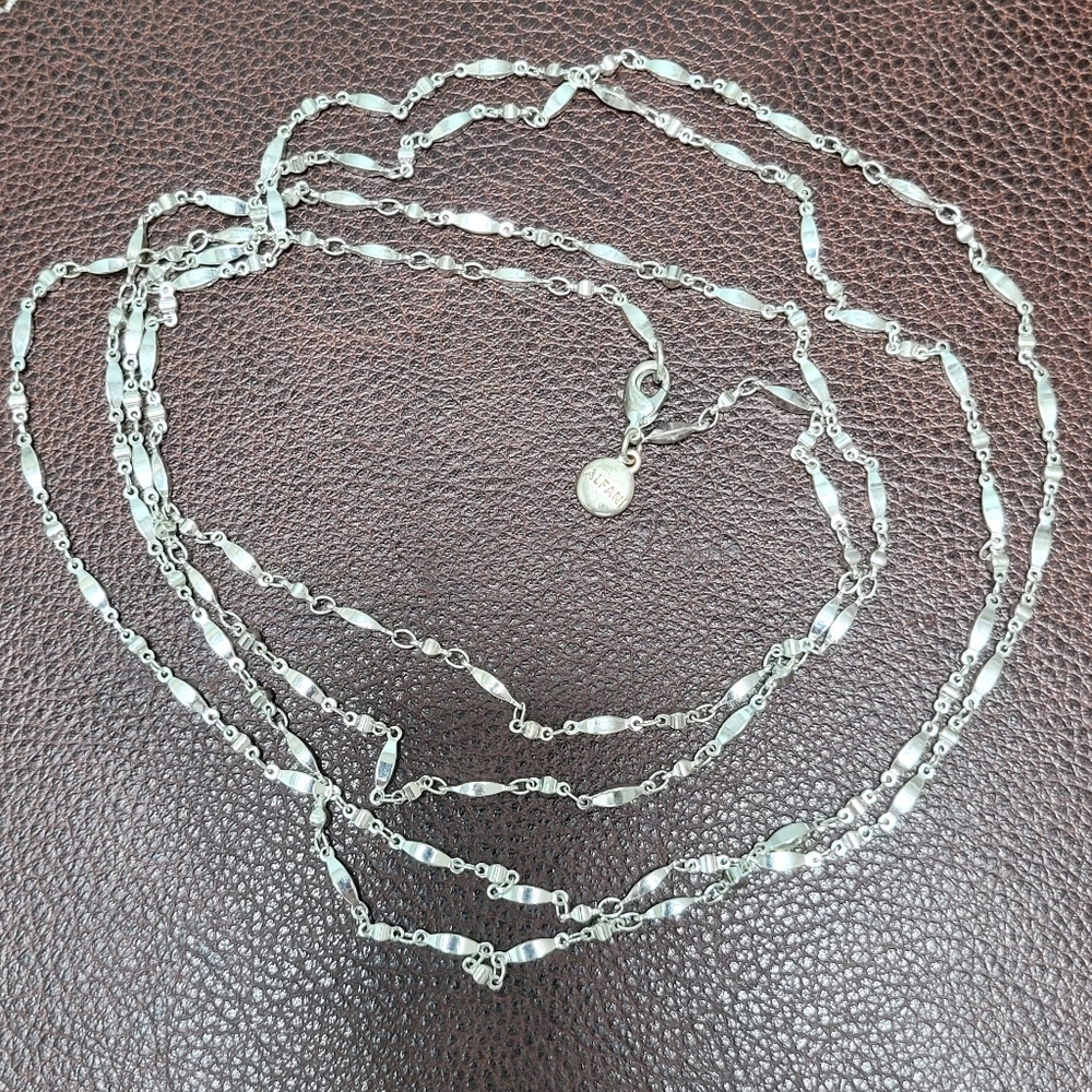 ALFANI | Silvertone Very Long Necklace, 60" in length.